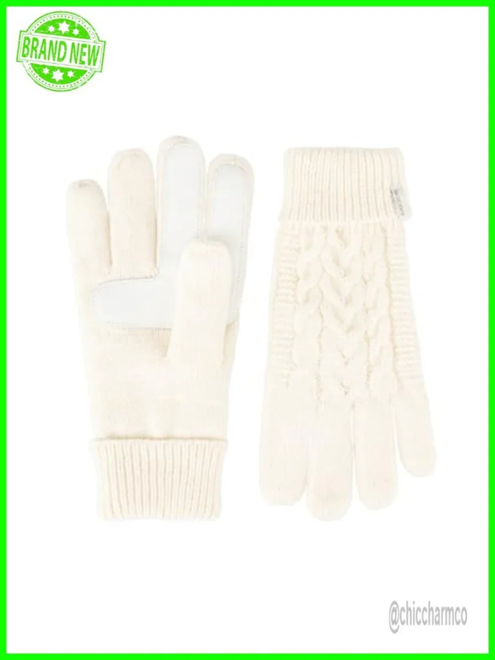 Touchscreen Cable Knit Sherpasoft Gloves - Women's Cold Weather
